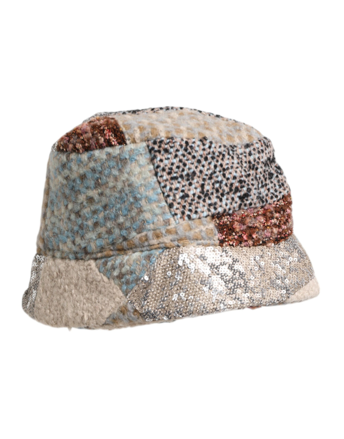 Multicolor Patchwork Embellished Bucket Hat