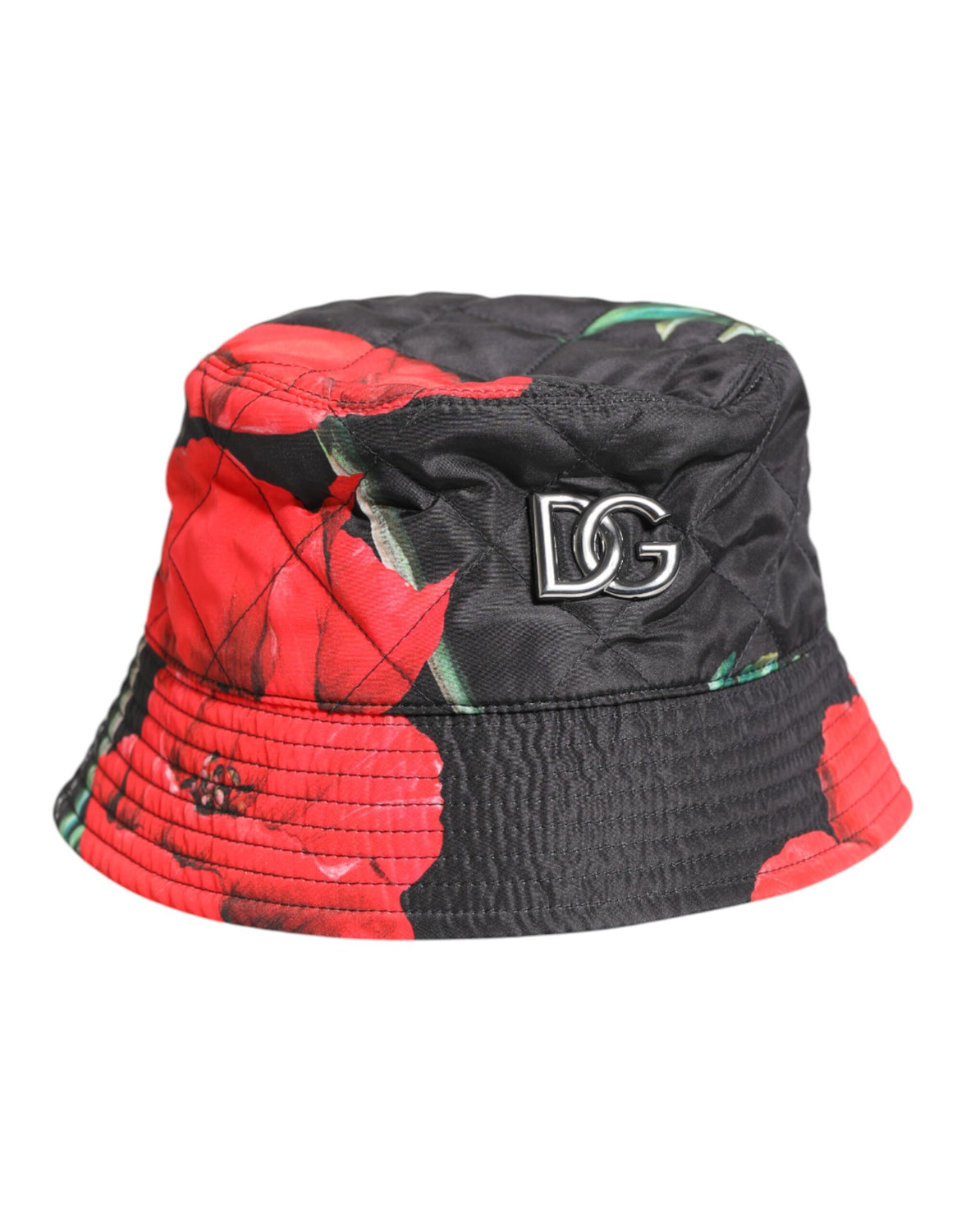 Multicolor DG Plaque Wide Brim Bucket Hat