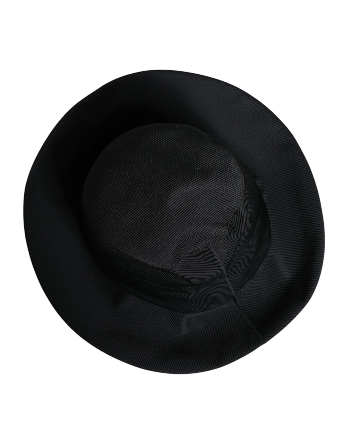 Black Cotton Wide Brim Fedora Hat
