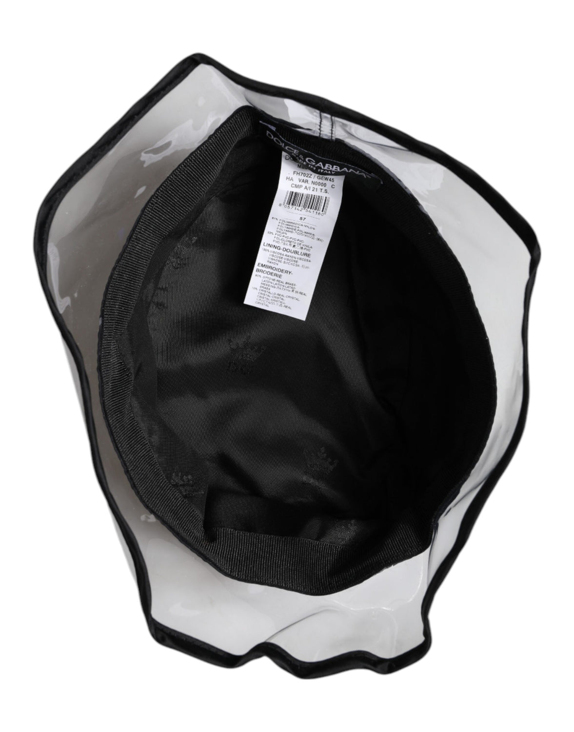 Black Nylon PVC DG Logo Bucket Hat