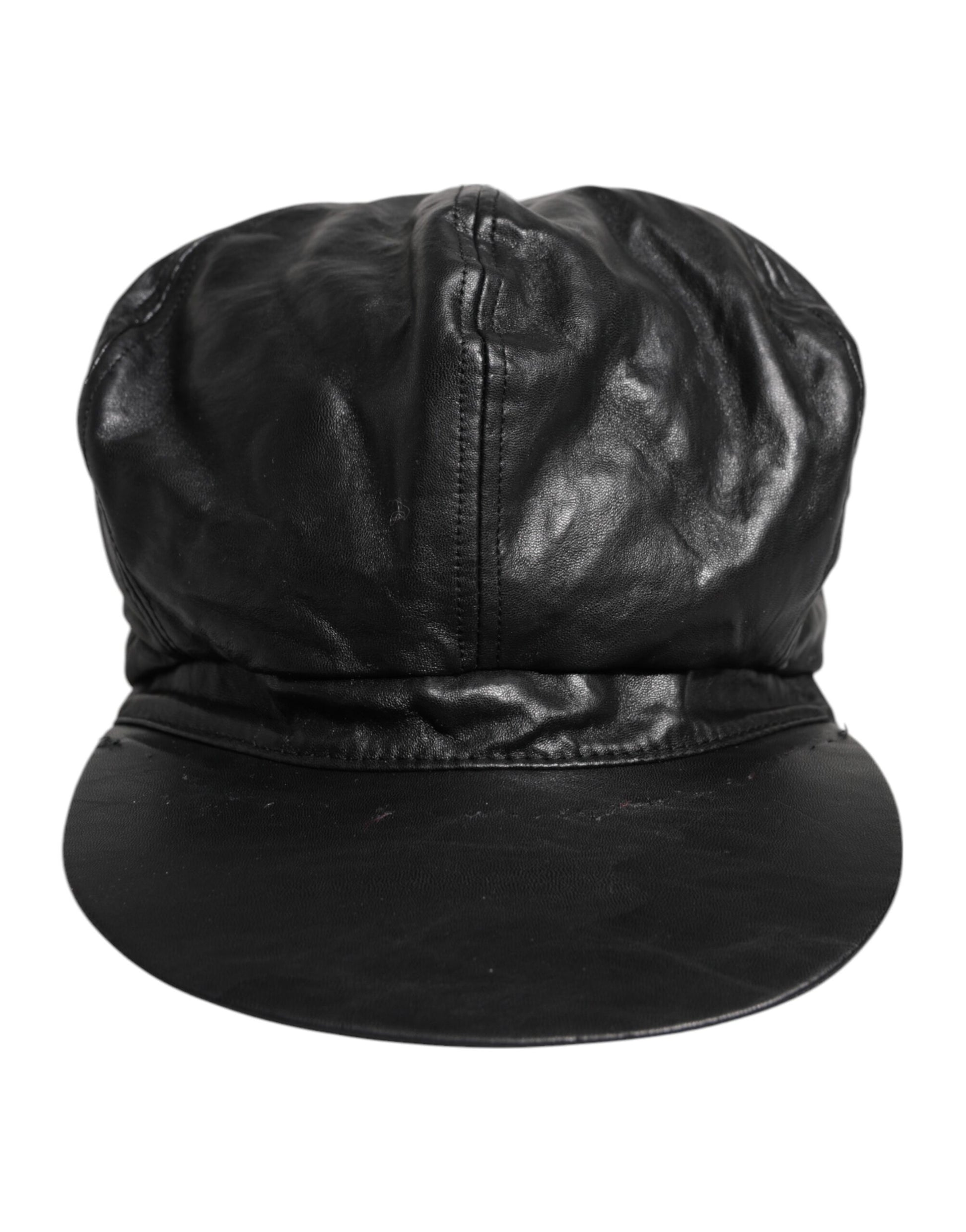 Black Calf Newsboy Capello Cabbie Hat