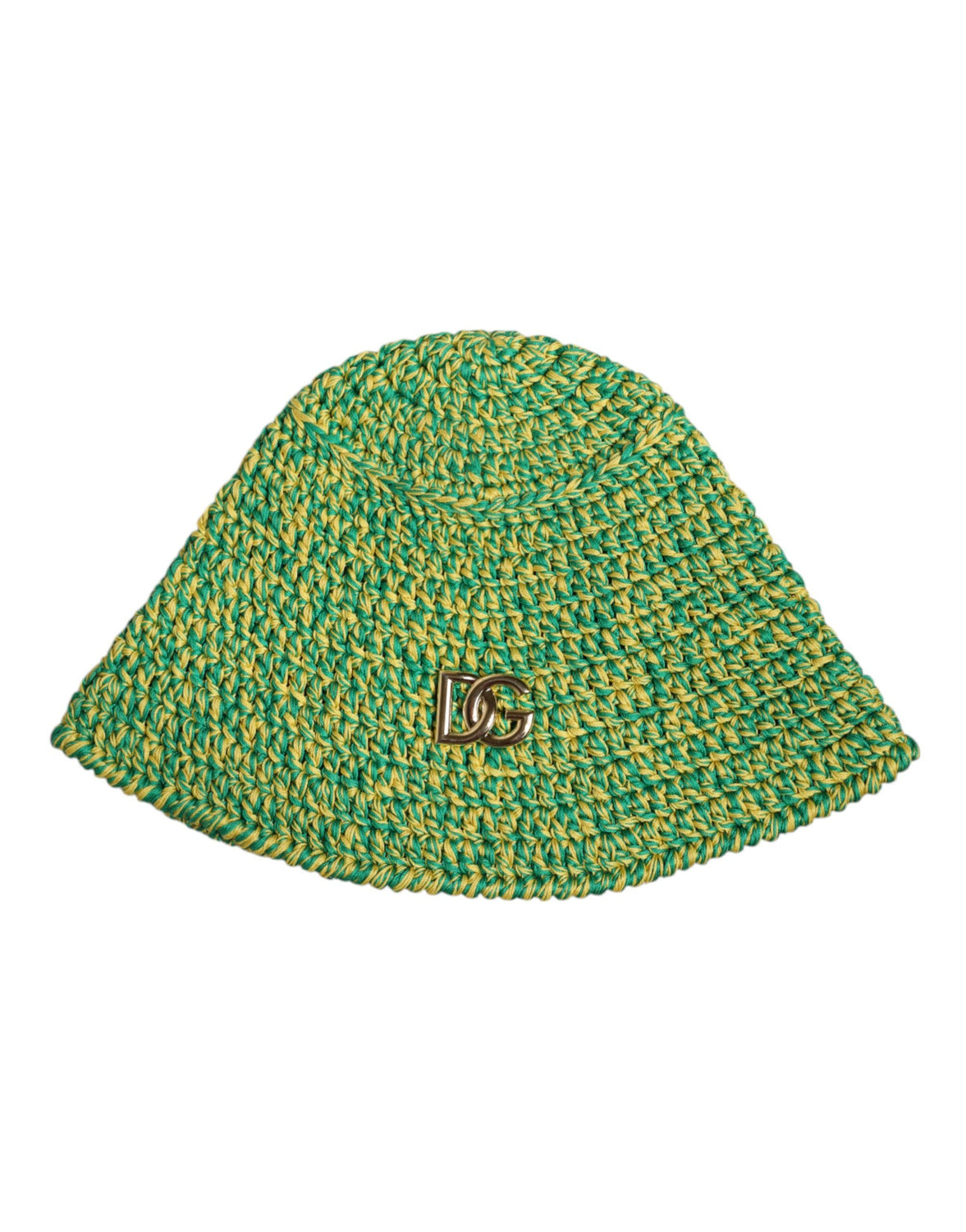 Green Cotton Crochet DG Logo Bucket Hat