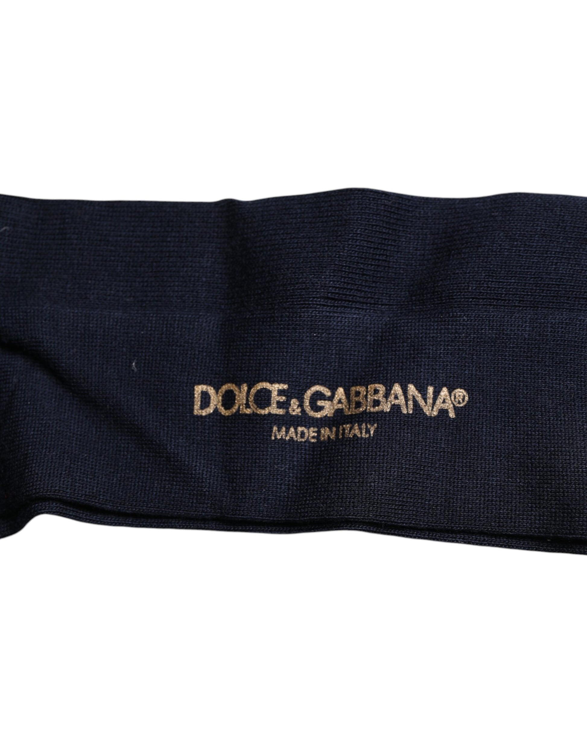 Black Viscose Logo Over The Calf Socks