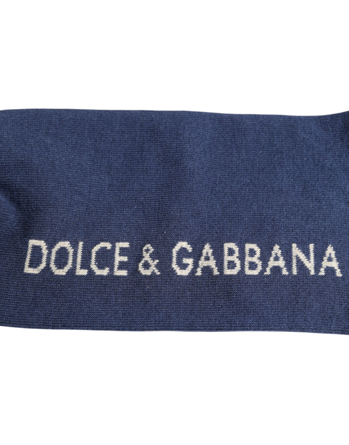 Blue Stretch DG Logo Print Mid Calf Socks