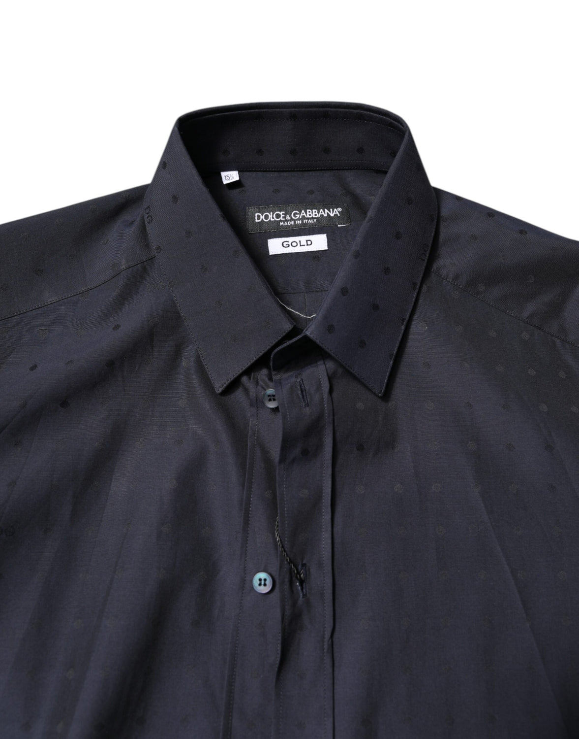 Black Cotton GOLD Men Dress Formal Shirt