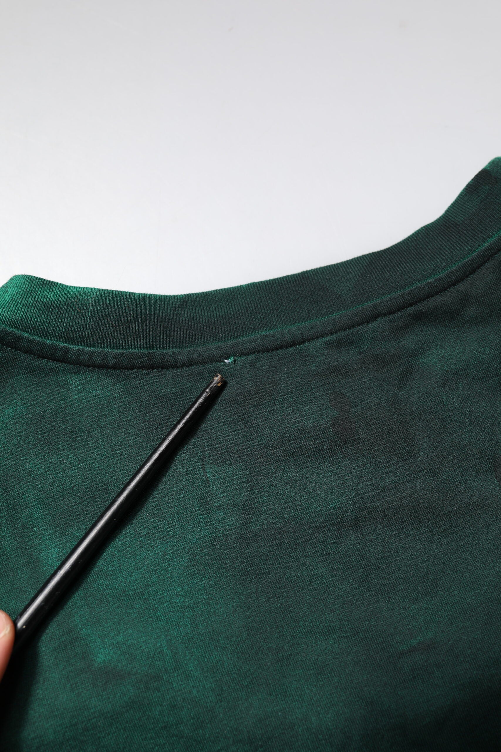 Green Cotton Round Neck Short Sleeves T-shirt