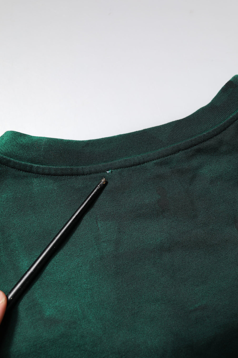Green Cotton Round Neck Short Sleeves T-shirt
