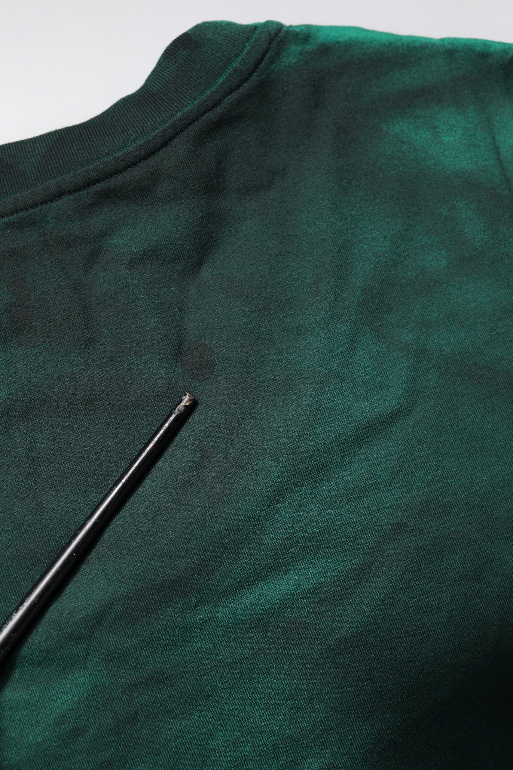 Green Cotton Round Neck Short Sleeves T-shirt