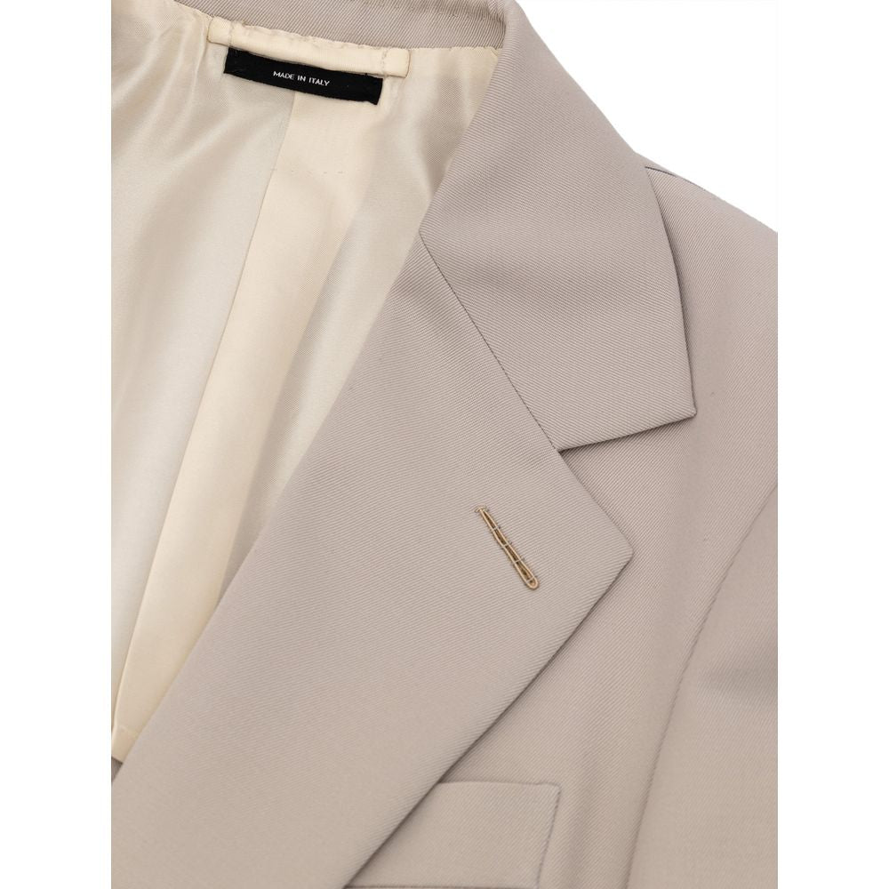 Beige Wool Blazer