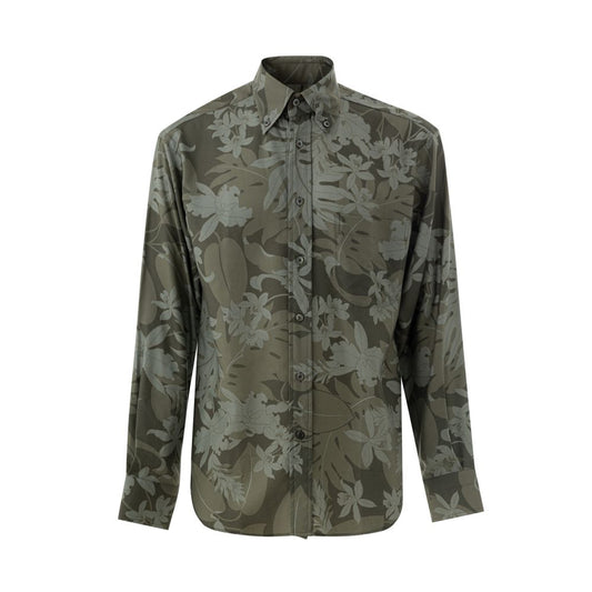 Green Lyocell Pattern Shirt