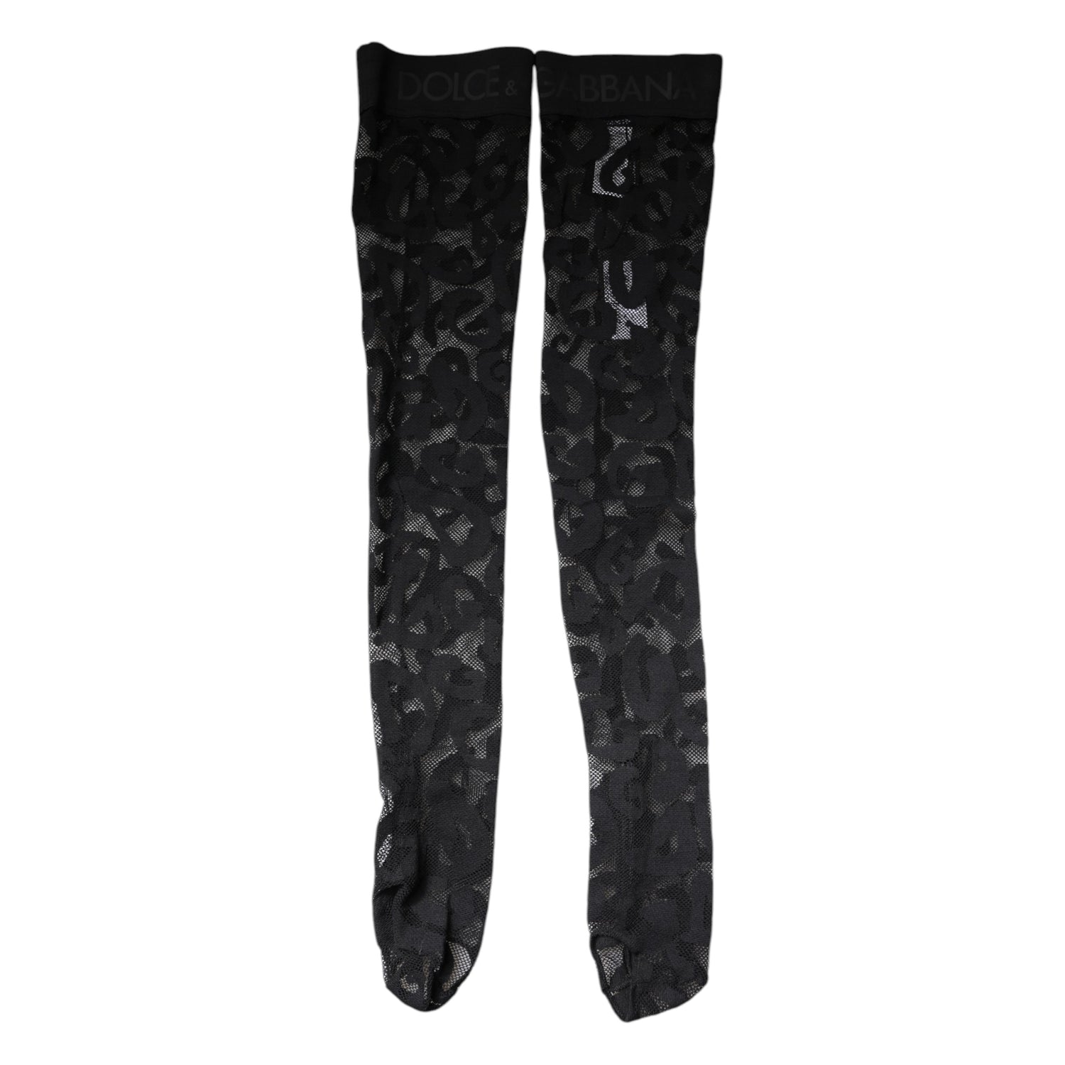 Black Floral Lace Cotton Stretch Stockings Socks