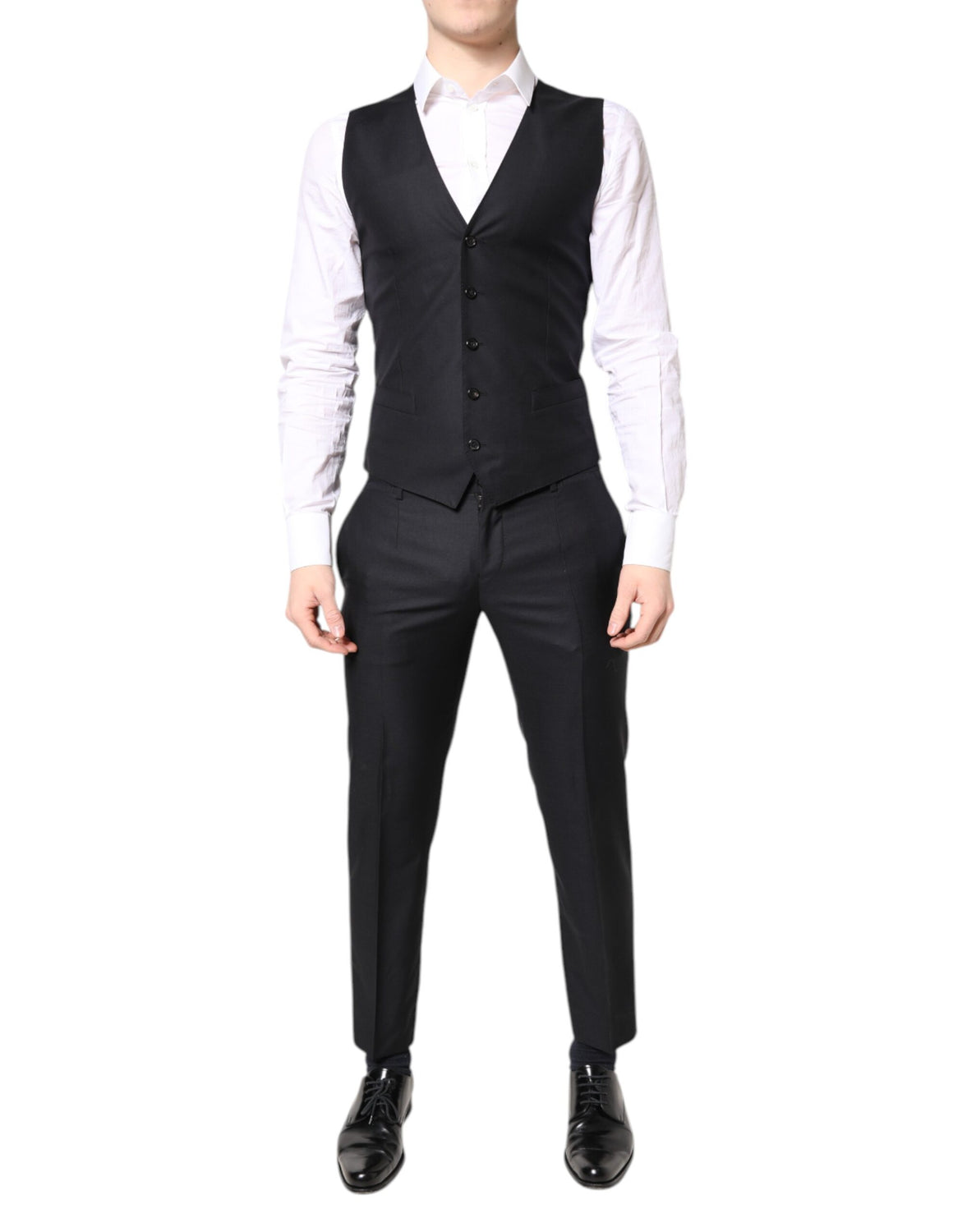 Blue MARTINI Wool Formal 3 Piece Suit