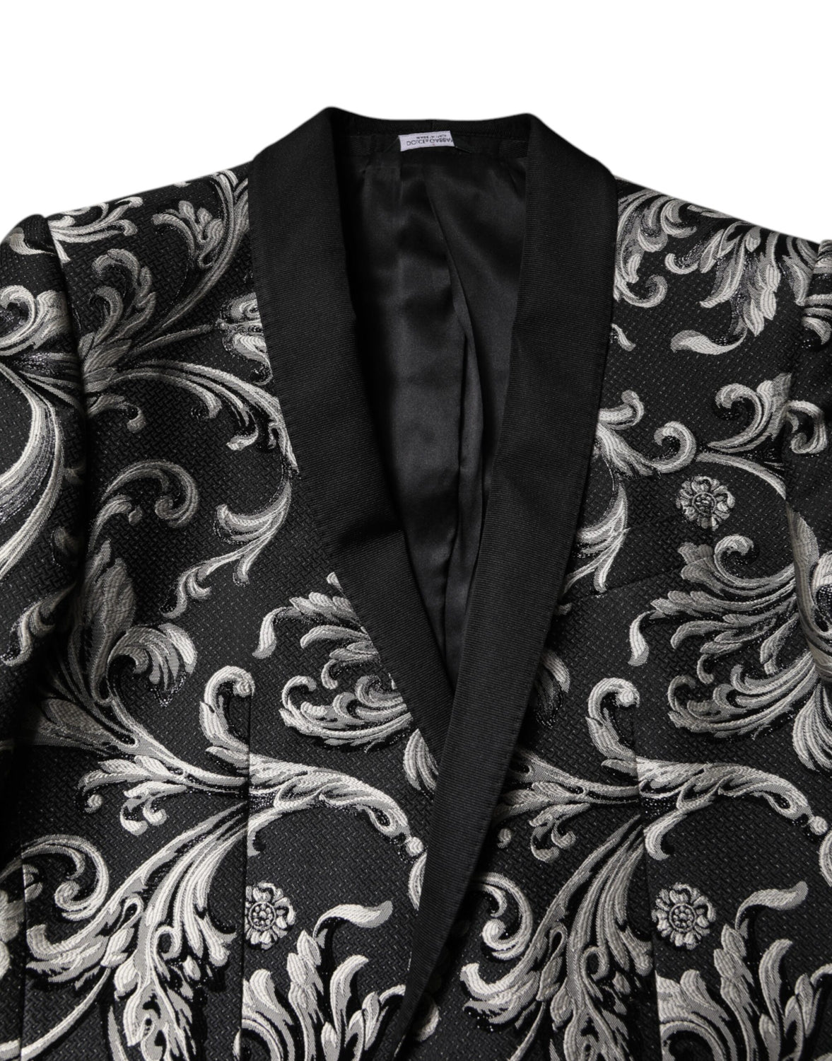 Black Gray MARTINI Jacquard Men 3 Piece Suit