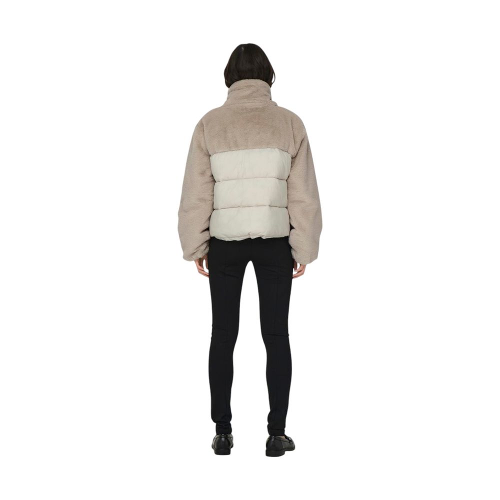 Beige Polyester Jackets & Coat