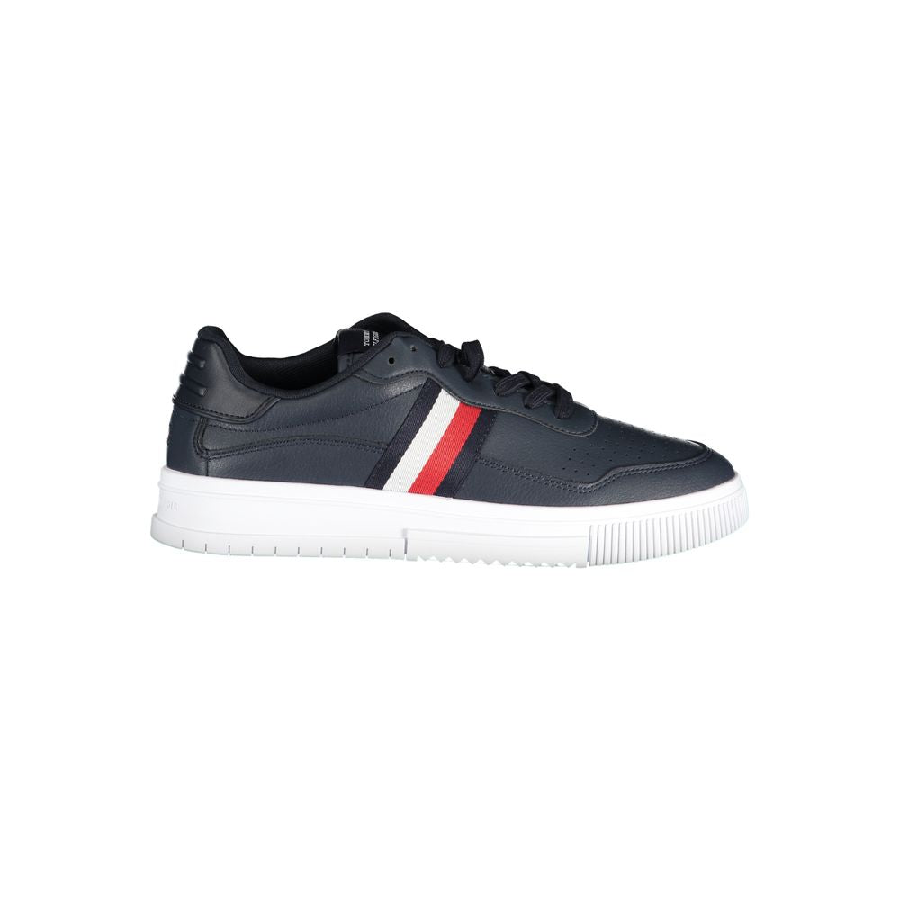 Blue Leather Men Sneaker
