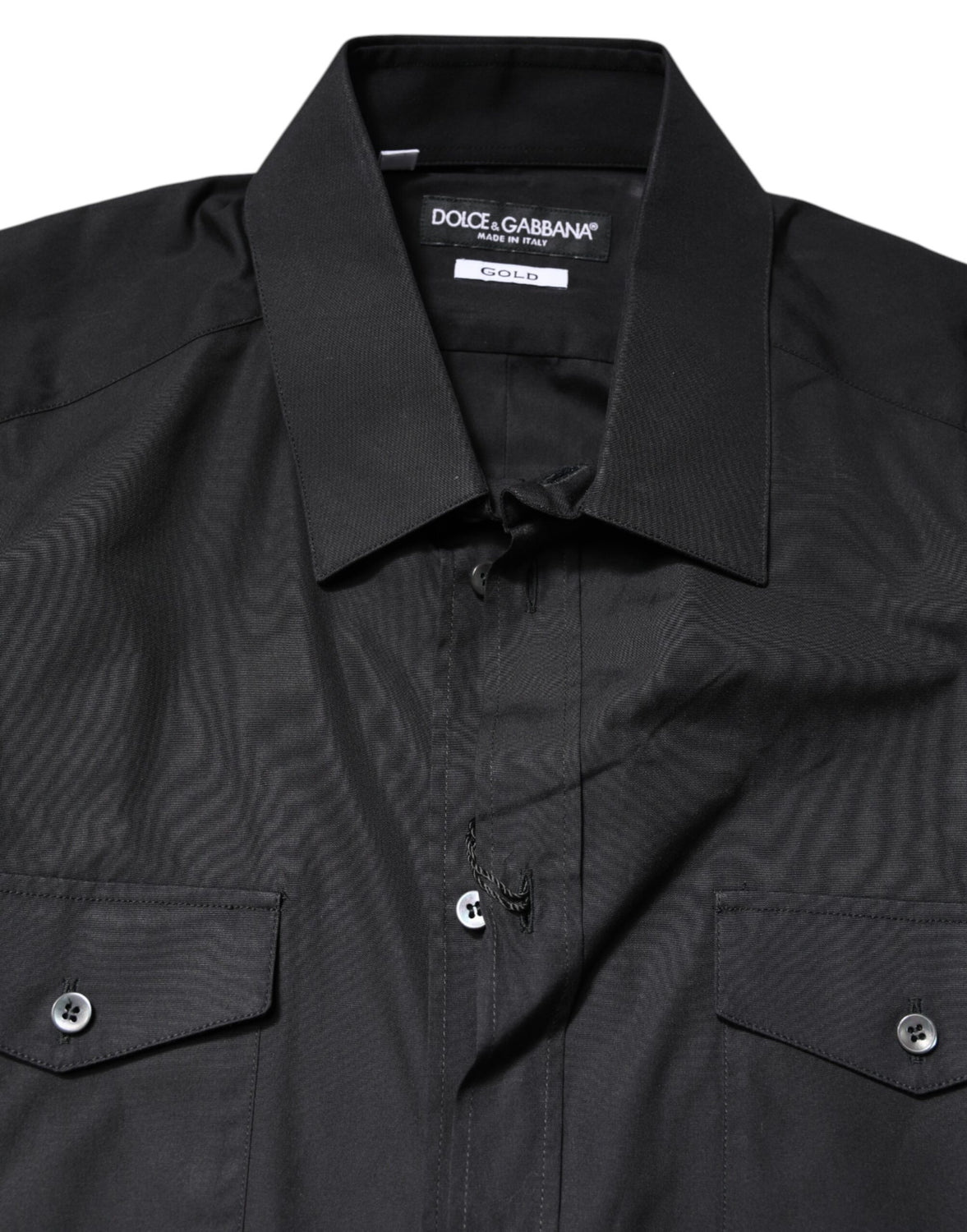 Black Short Sleeves Cotton GOLD Casual Shirt