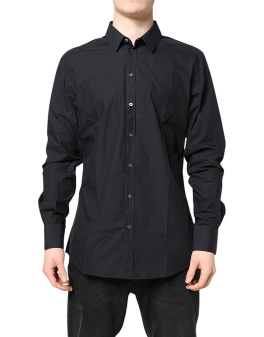Black GOLD Cotton Men Dress Formal Shirt