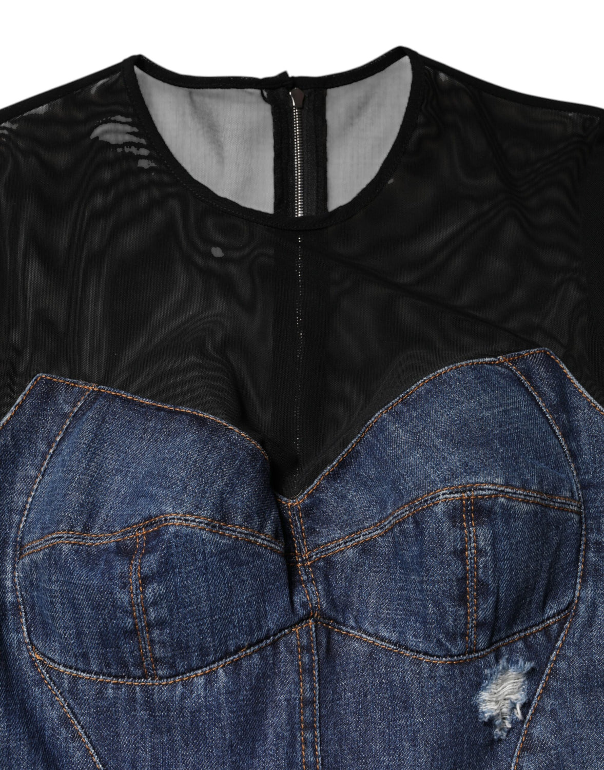 Black Blue Long Sleeves Denim Mini Dress