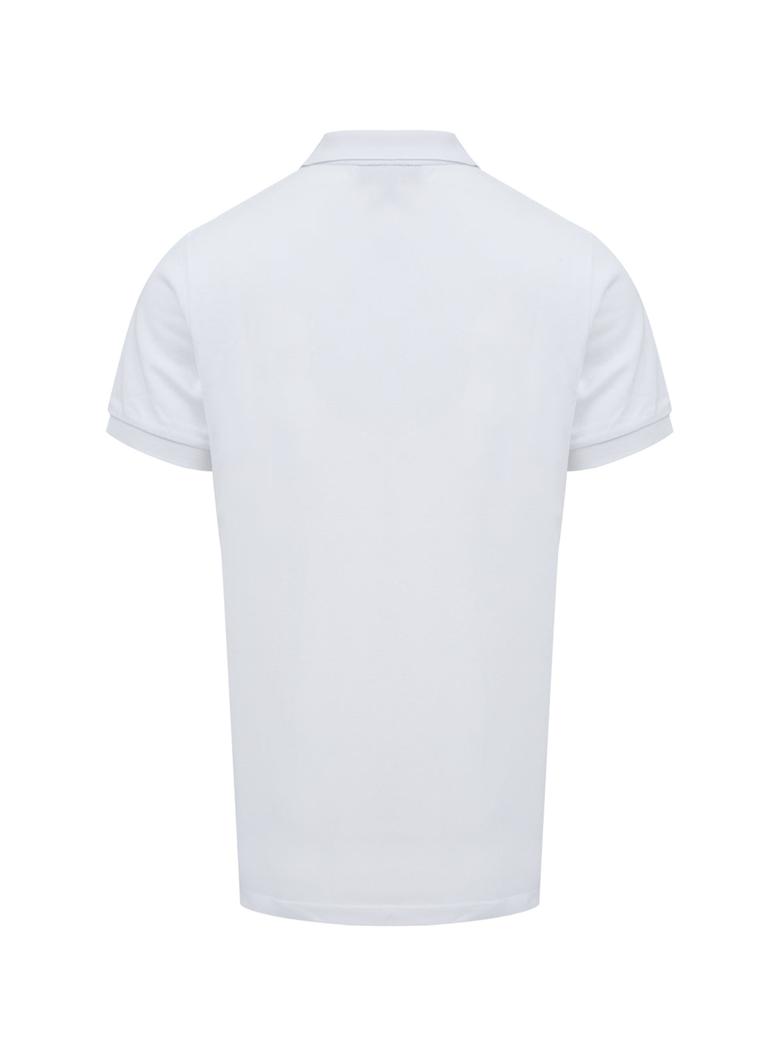 White Cotton Collared Polo Shirt