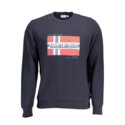 Blue Cotton Men's Sweatshirt