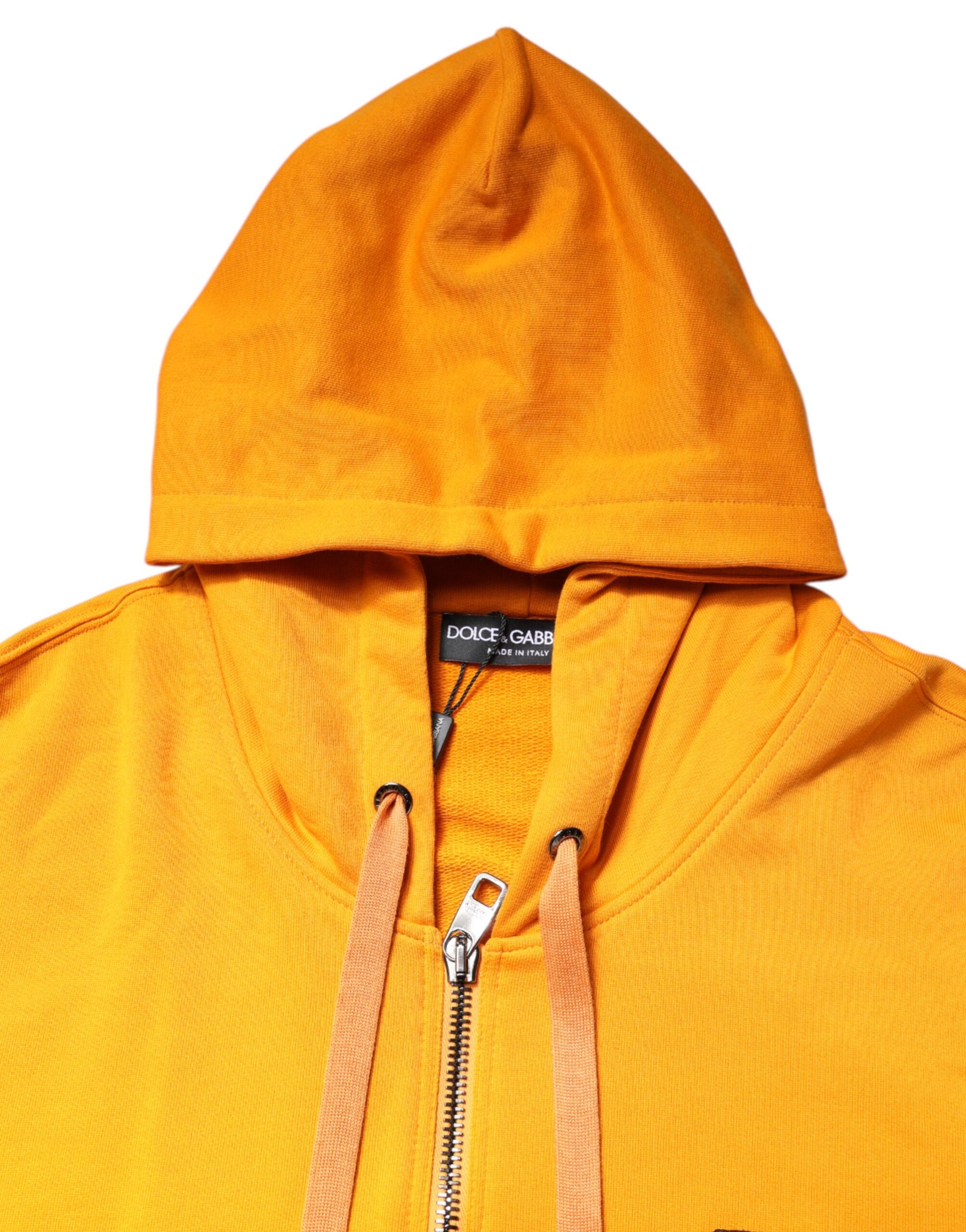 Yellow Full Zip Hooded Sweatshirt Sweater