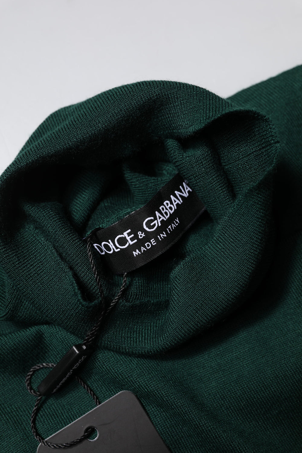 Green Cashmere Knitted Men Pullover Sweater