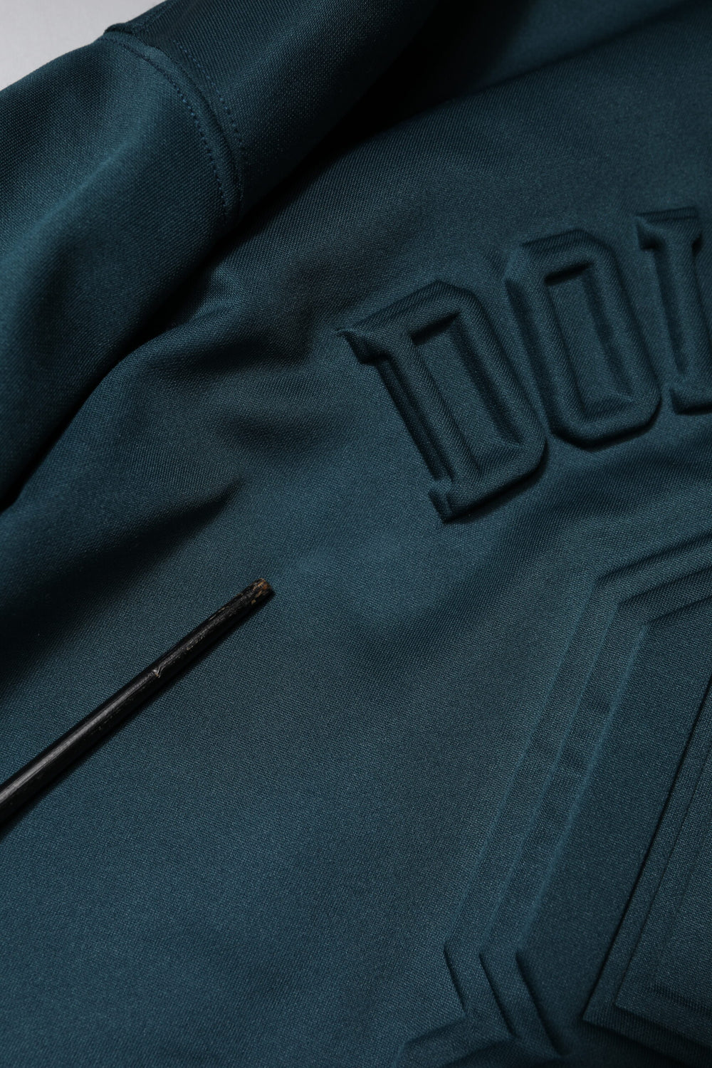 Dark Green Embossed Logo Pullover Sweater