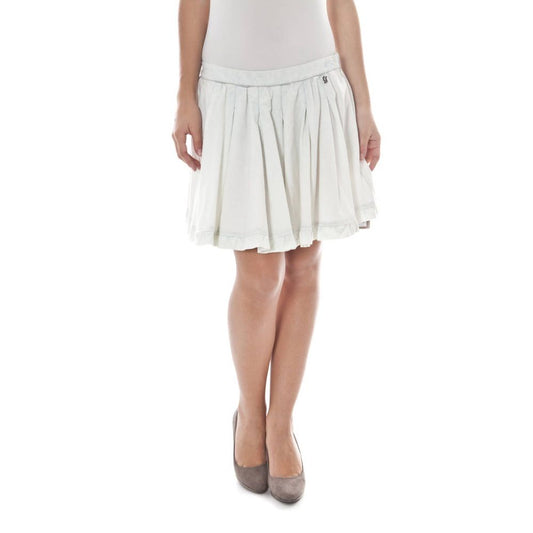 White Cotton Women Skirt