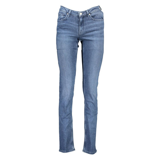 Blue Polyester Jeans Denim