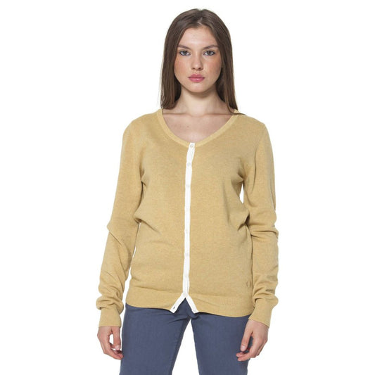Yellow Wool Women Cardigan