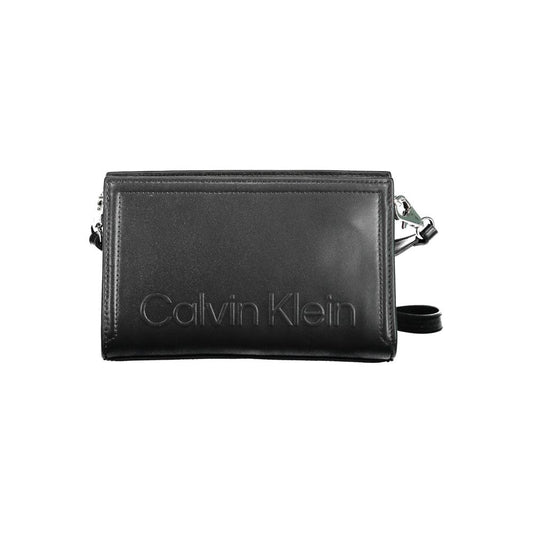 Black Polyester Women Handbag