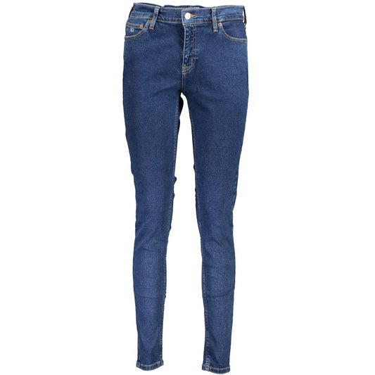 Blue Cotton Women Skinny Jean