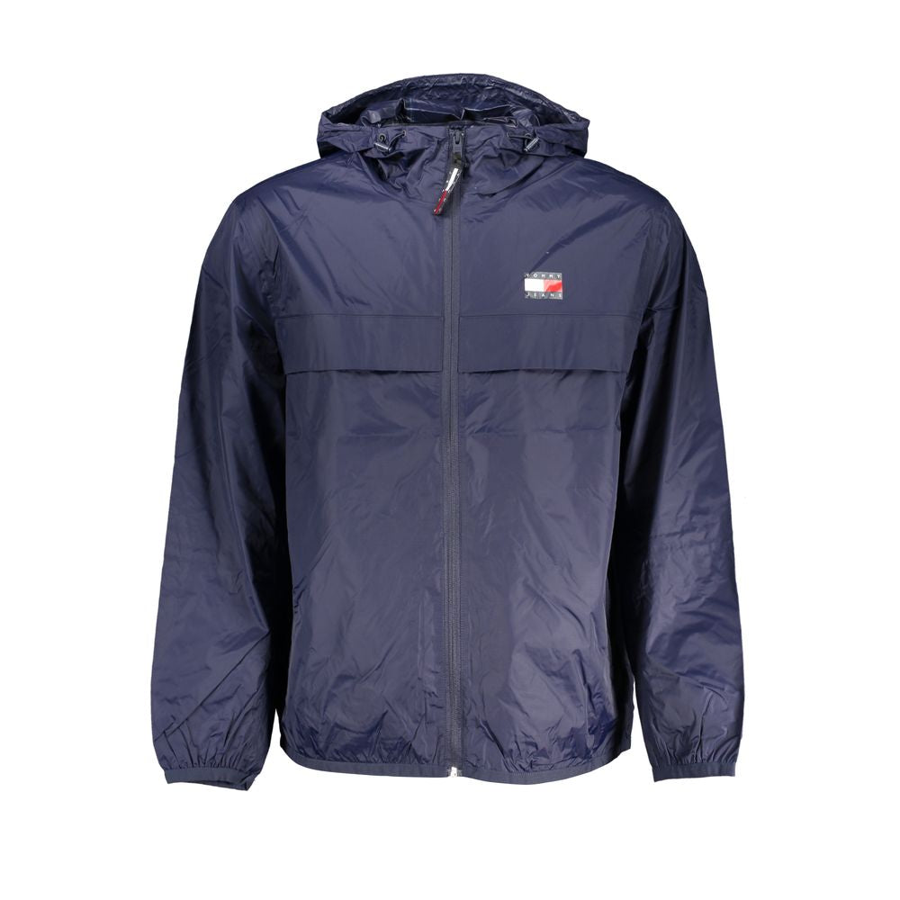 Blue Recycled Nylon Men Jacket