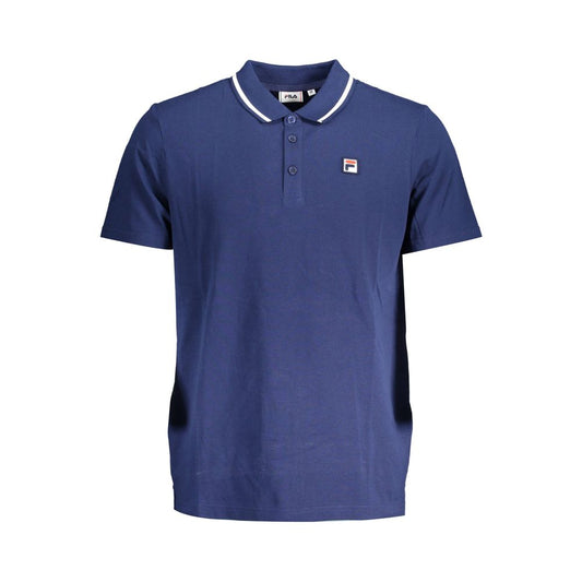 Blue Cotton Polo Shirt
