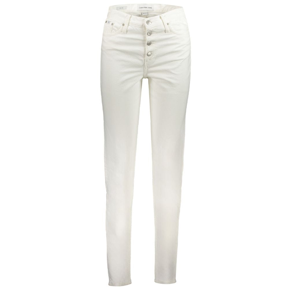 White Cotton Jeans & Pant