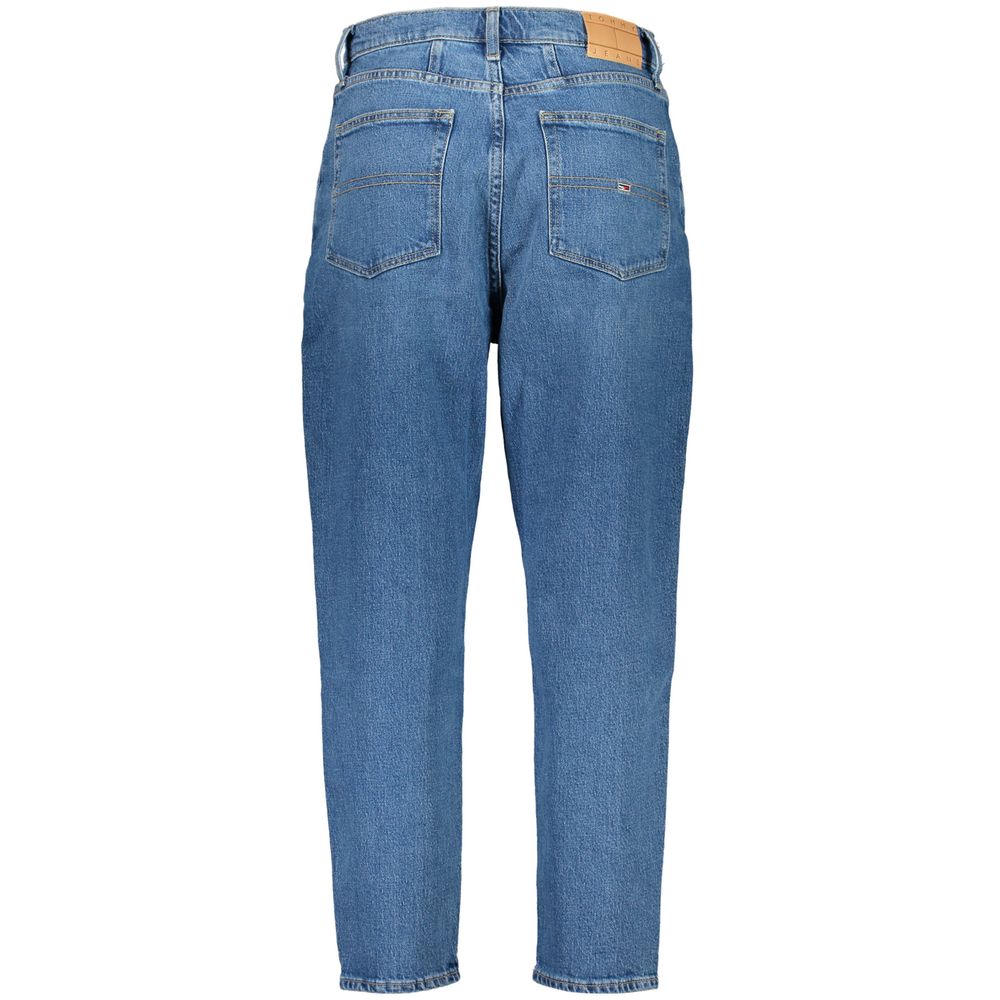 Blue Cotton Women's High-Waisted Jean