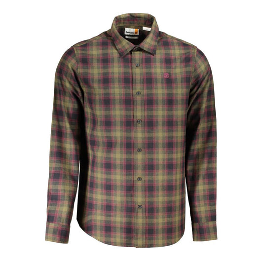 Green Cotton Pattern Shirt