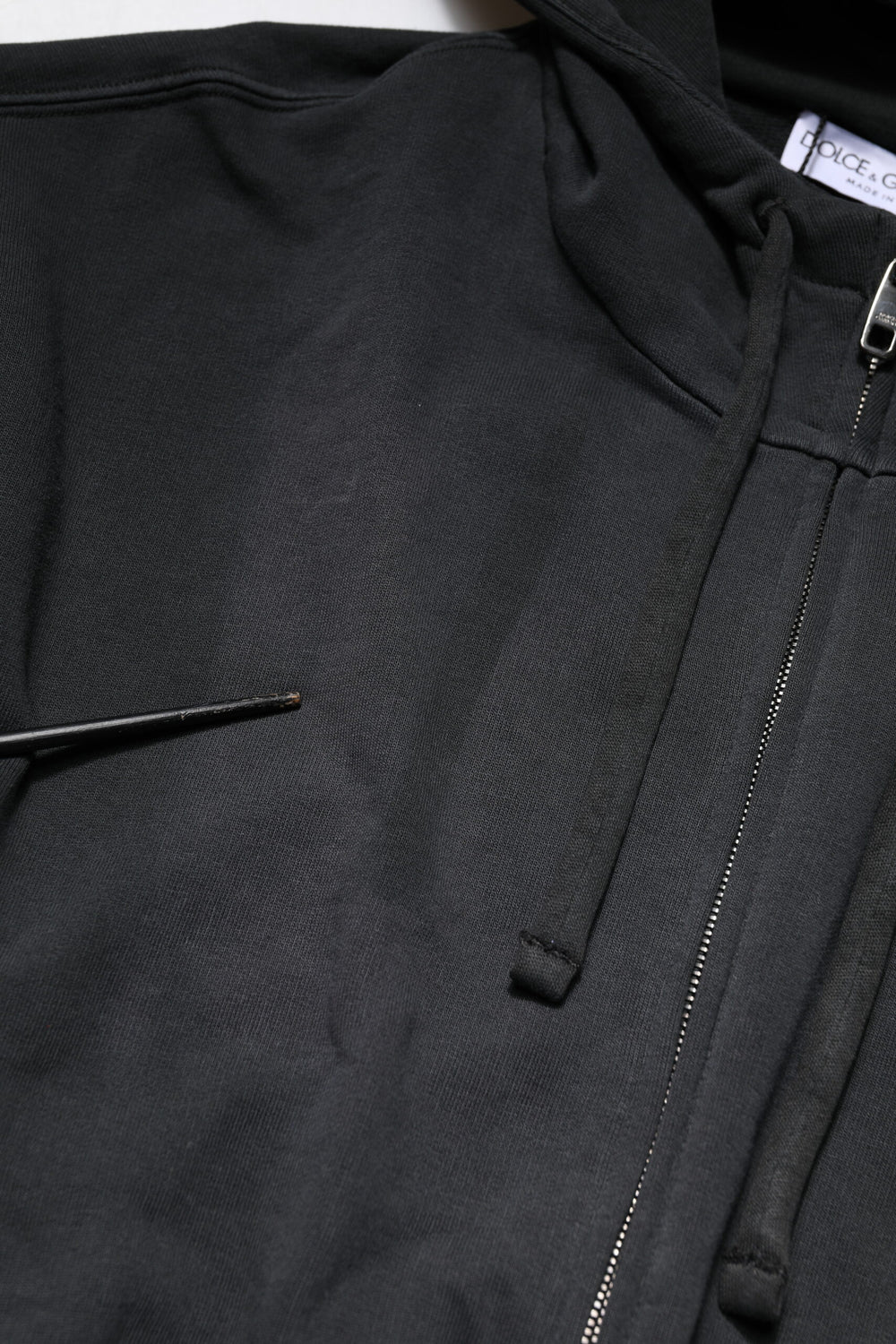 Black Logo Full Zip Hooded Men Sweatshirt Sweater