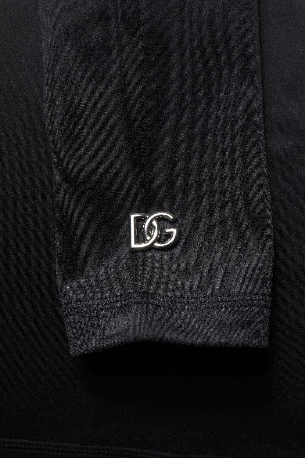Black Polyester Turtleneck Pullover Sweater