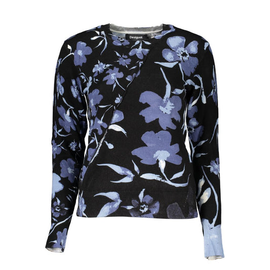 Black Viscose Woman Sweater