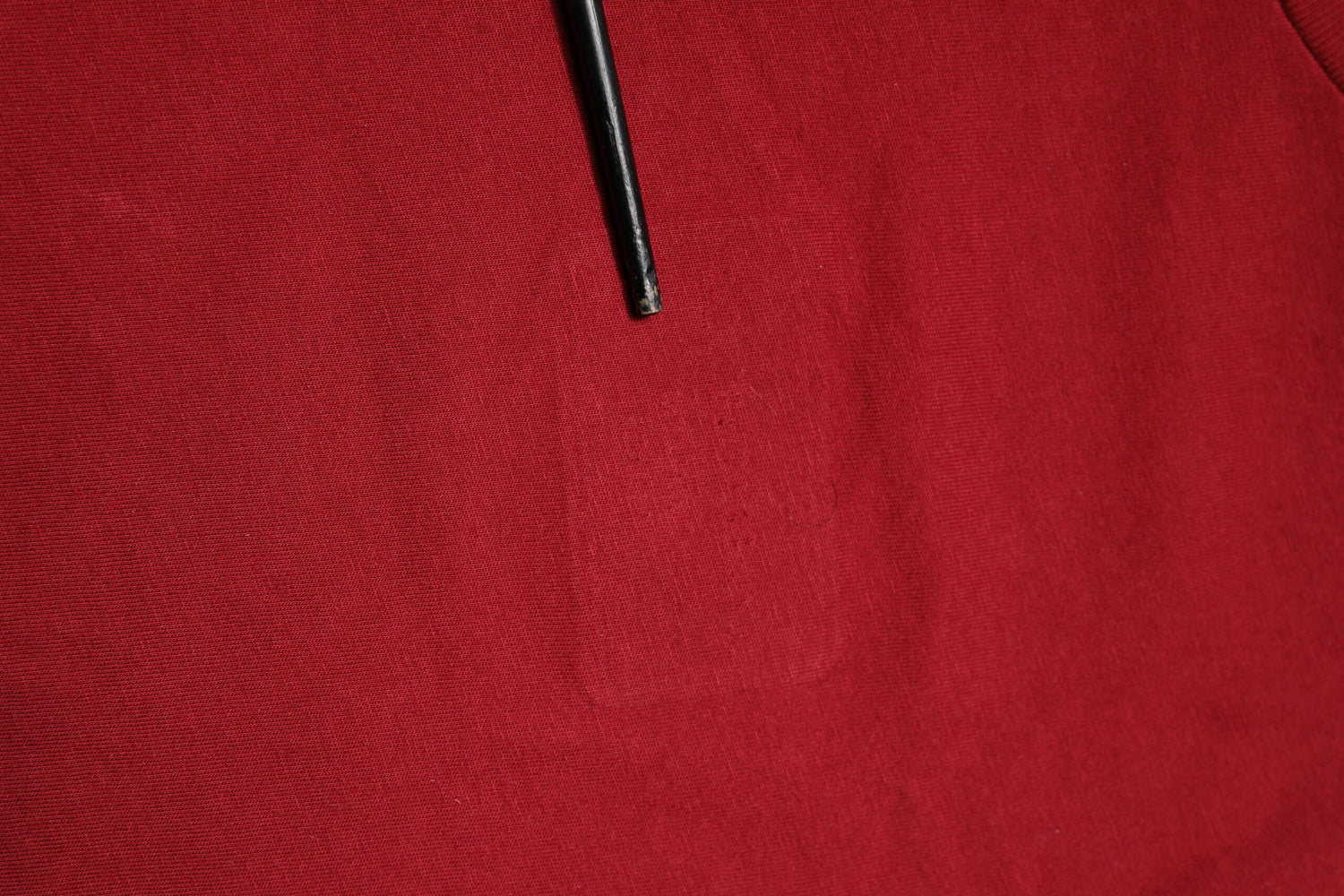 Red Cotton Short Sleeves Crew Neck T-shirt