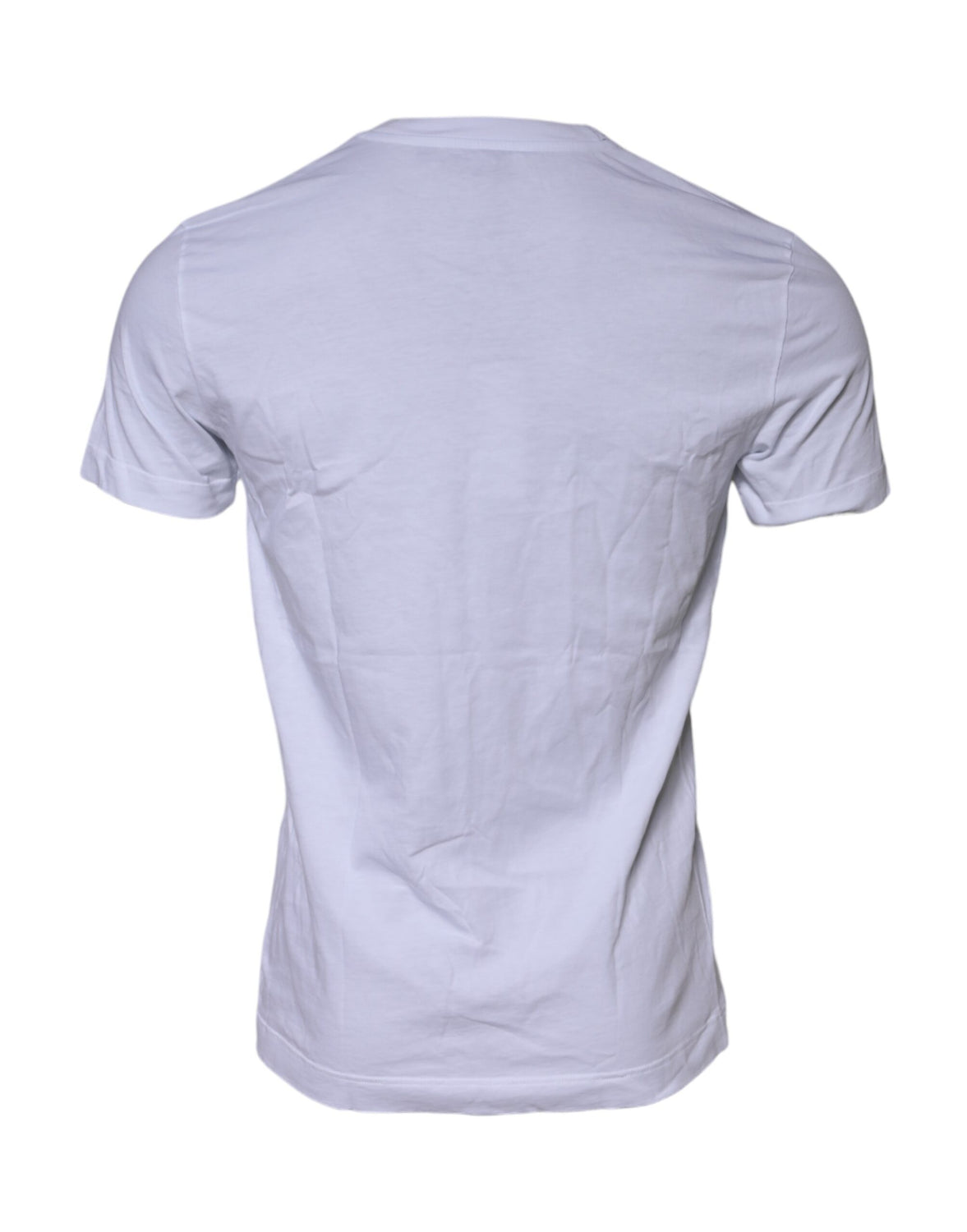 White Cotton Logo Patch Crew Neck T-shirt
