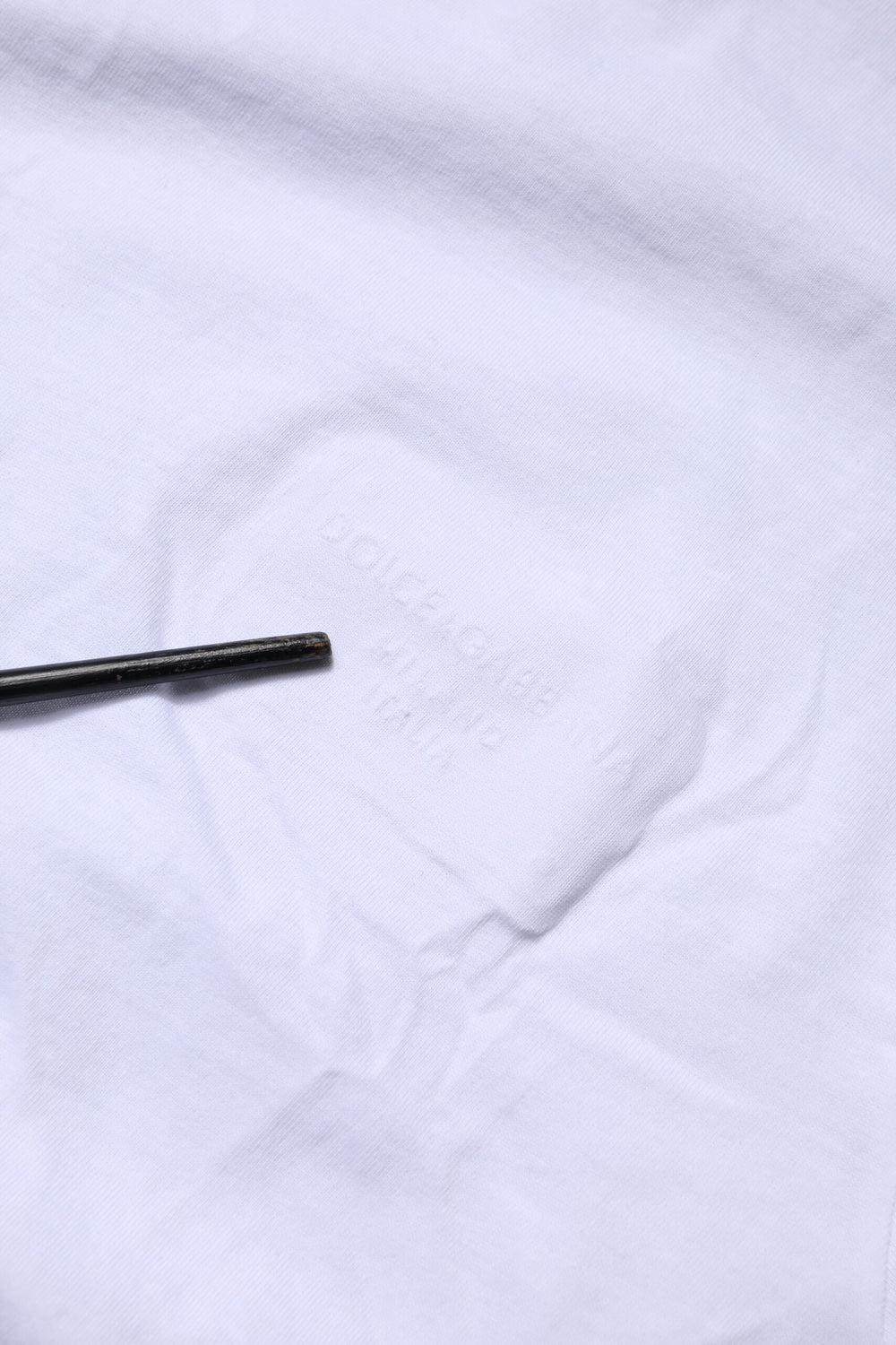 White Cotton Logo Patch Crew Neck T-shirt