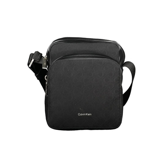 Black Polyester Men Shoulder Bag