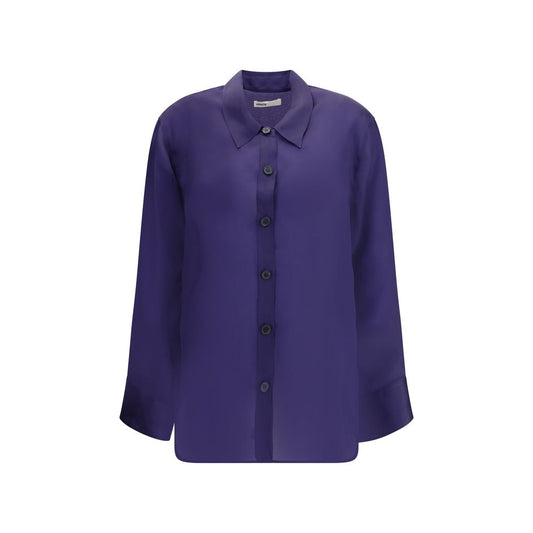 Purple Silk Dress Shirt