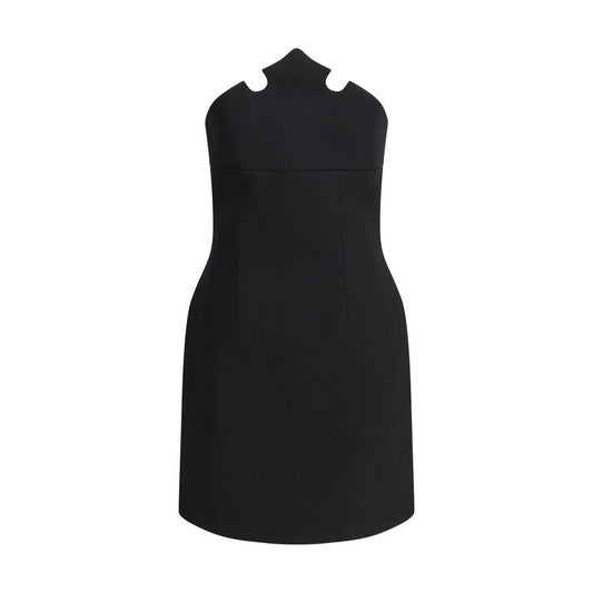 Black Polyester Casual Dress