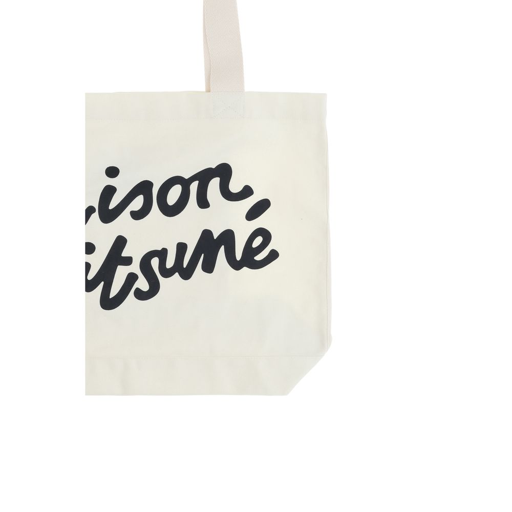 Maison Kitsune Handwriting Tote Bag