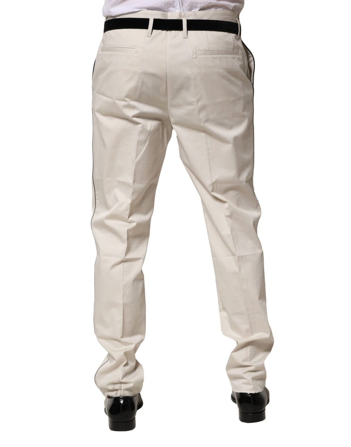 White Cotton Dress Slim Formal Pants