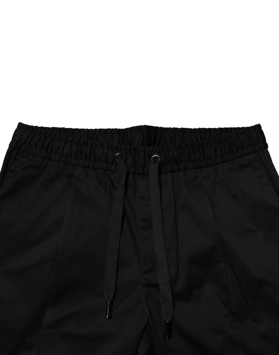 Black Cotton Mid Waist Jogger Pants