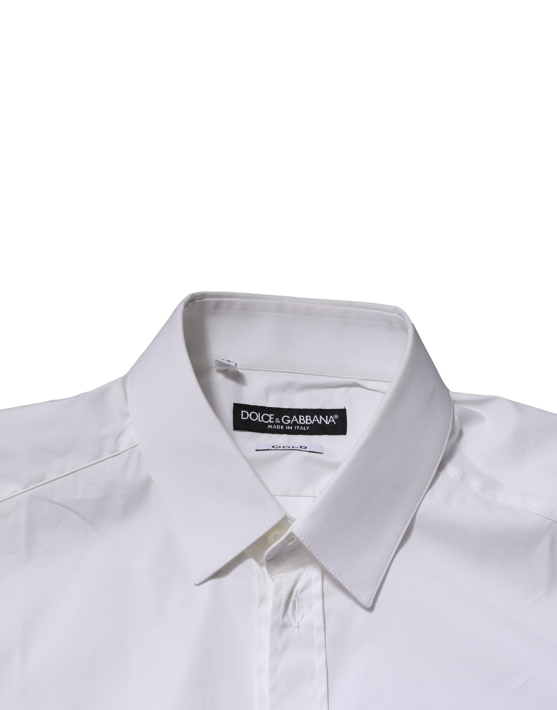 White GOLD Long Sleeves Dress Formal Shirt